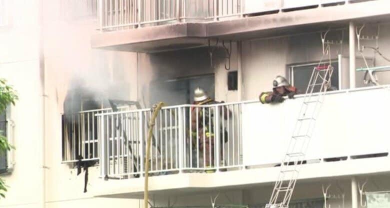 【速報】「家に帰ったら部屋の中が燃えている」県営住宅の一室で火事　３人が重軽傷　広島市安佐北区｜FNNプライムオンライン