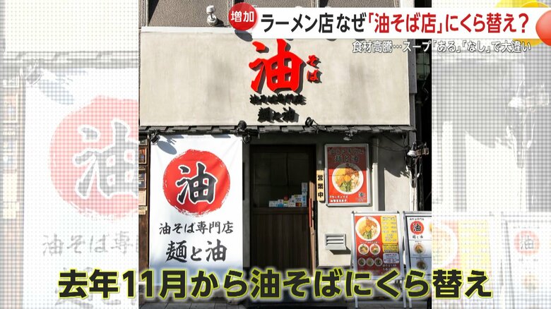 油そば専門店にくら替え