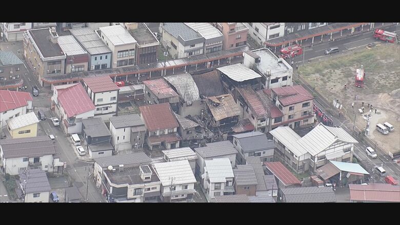 大規模火災後の南本町商店街（2023年9月）