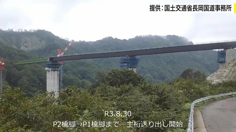 送り出し工法（令和3年8月30日撮影