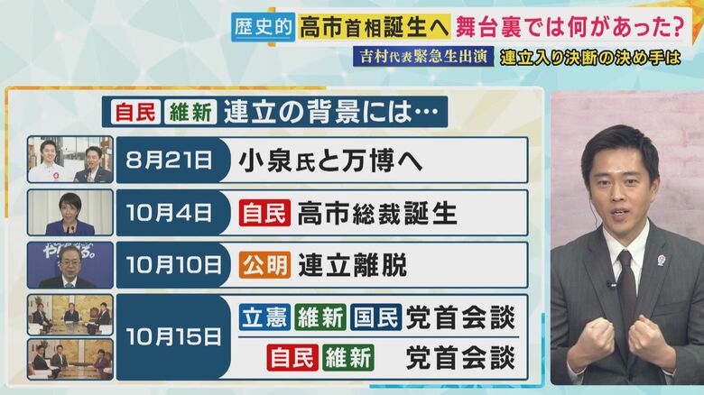 大きく流れが変わった10月10日　公明党の連立離脱