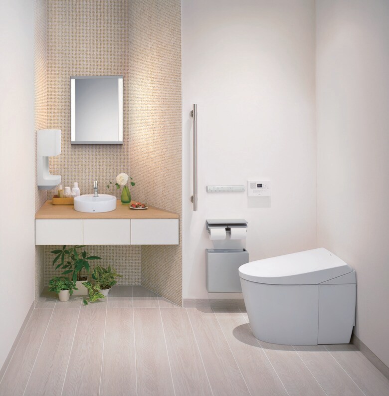 音姫が設置されているトイレ（提供：TOTO）