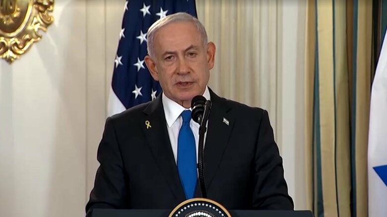 空爆についてカタールに謝罪するネタニヤフ首相（9月29日）