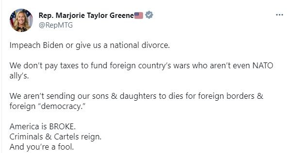 「外国の戦争への資金提供のため税金は払わない」共和党・グリーン議員は批判