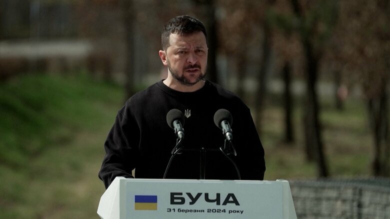 劣勢となっているウクライナのゼレンスキー大統領