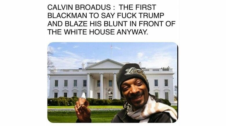 ホワイトハウス前でトランプ氏を罵るような投稿も（インスタグラムより）