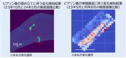 New Space Intelligence、衛星画像を用いた島しょの変化検知に成功