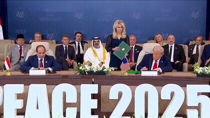 トランプ大統領「ガザ停戦文書」に署名　20カ国以上の首脳級が会談出席…和平案「第2段階」へ具体的言及なく停戦継続は不透明