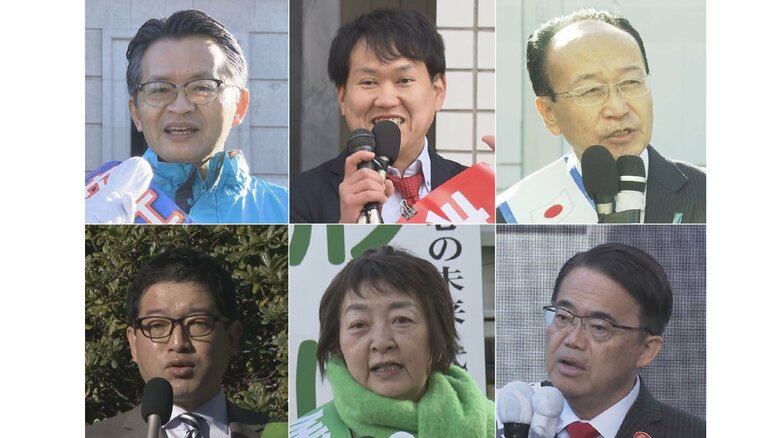 愛知県知事選告示 現職と新人の計6人が立候補 それぞれの候補者たちの「第一声」は｜FNNプライムオンライン