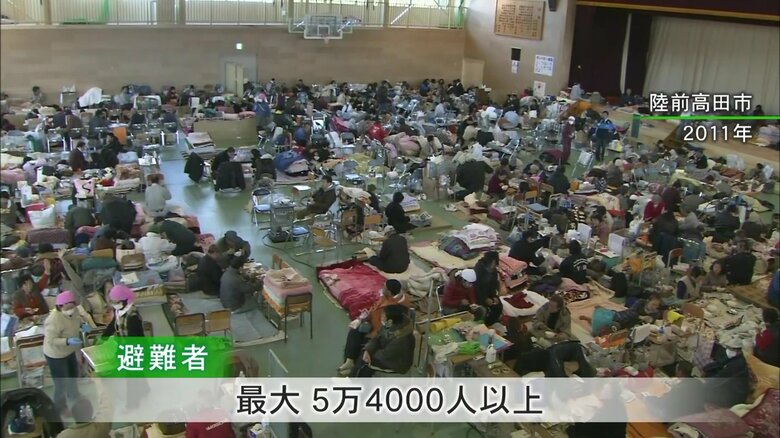 震災当時の避難所生活
