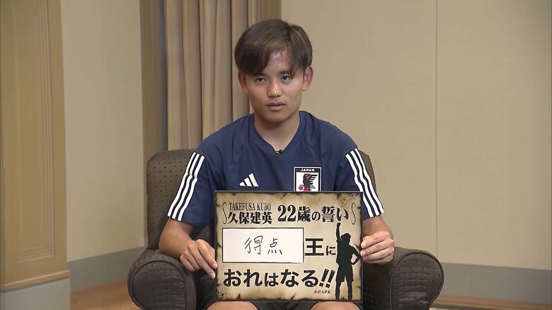 久保が書いた答えは「得点王におれはなる！！」