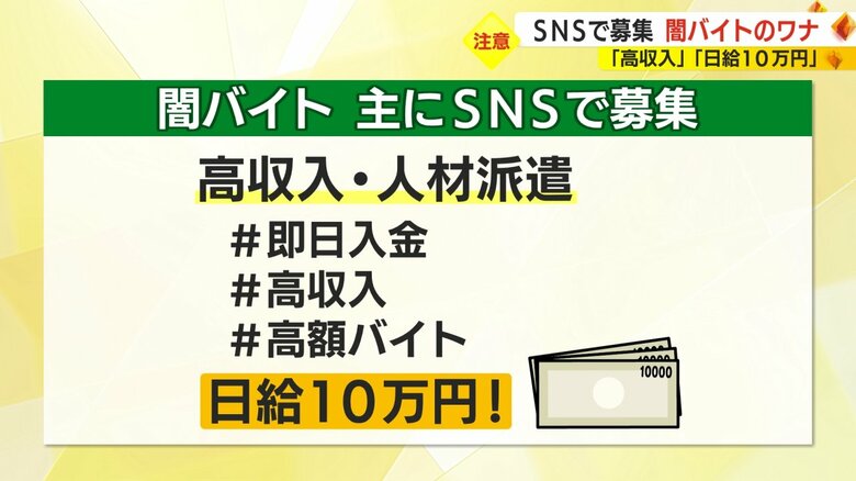 闇バイトは主にSNSで募集