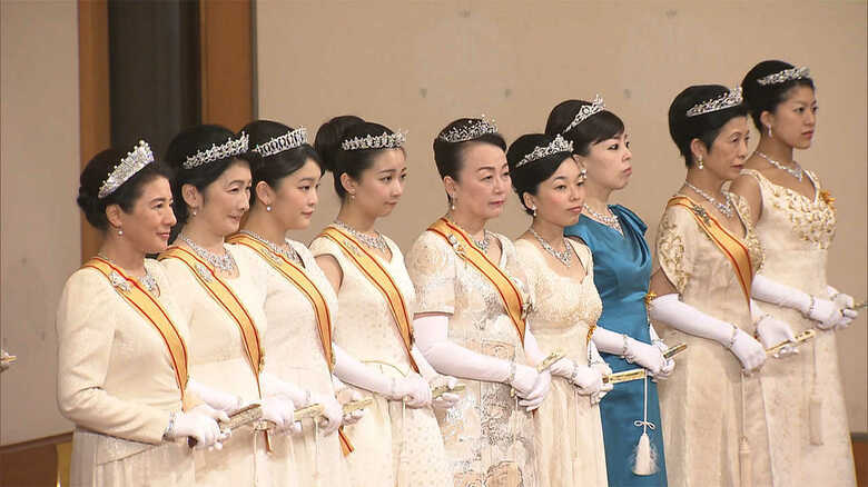 2019年1月1日新年祝賀の儀でティアラを着用される女性皇族方