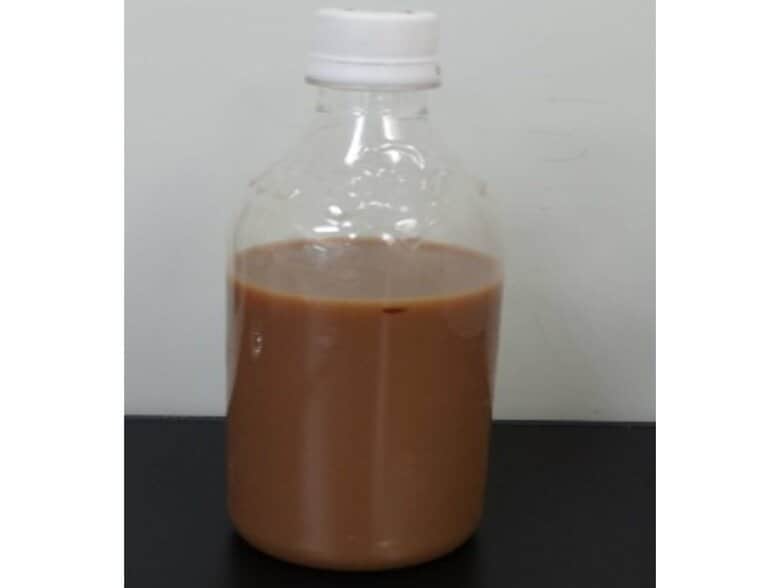 48時間放置したミルクコーヒー（提供：宇都宮市衛生環境試験所）