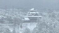 【新春寒波】山陰地方の平地でも積雪　松江市で今季最深１５センチ　３日昼前まで大雪に注意を
