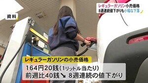年明け以降“横ばい”か…レギュラーガソリン小売価格 1リットル164円20銭と前週比で小幅下落 富山
