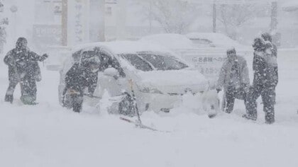 松江市で積雪38センチ…今季最強寒波で大雪に厳重警戒　8日夕方にかけ積雪など交通障害に厳重警戒を