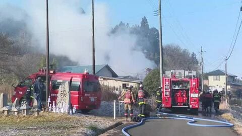 平屋住宅が全焼　住人は外出中でけが人なし〈宮城・栗原市〉