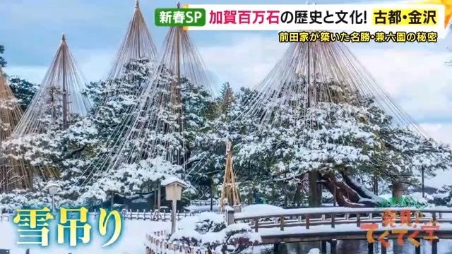兼六園の冬の風物詩「雪吊り」