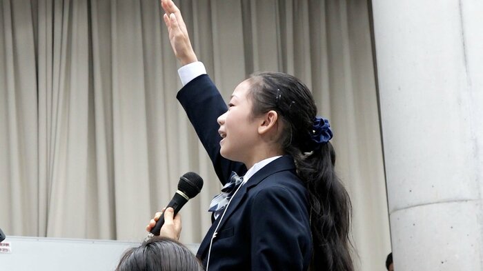 大竹は選手宣誓という大役を務めた