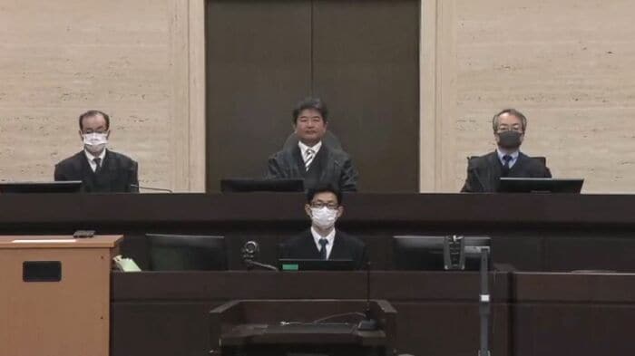 3月14日 大阪高裁の法廷