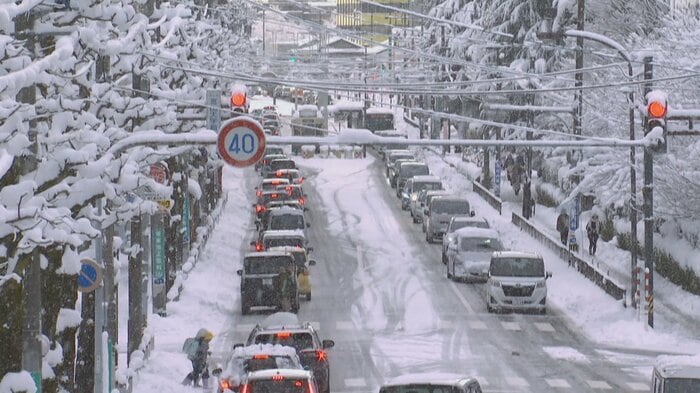 富山市内（23日午前7時半頃）