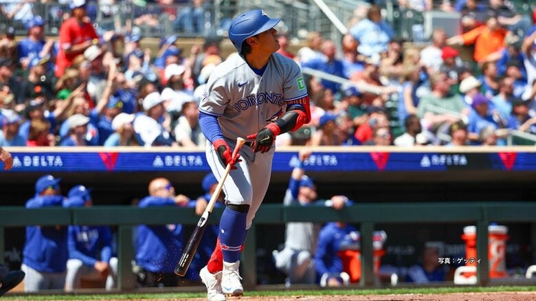 ブルージェイズ岡本和真、飛距離138メートルの特大アーチ　カブス今永昇太は今季3勝目　鈴木誠也が犠牲フライで援護｜FNNプライムオンライン