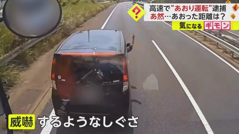窓を開けると腕を振り上げ威嚇するようなしぐさをする運転手