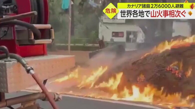 スペイン領カナリア諸島のテネリフェ島。2万6000人以上が避難