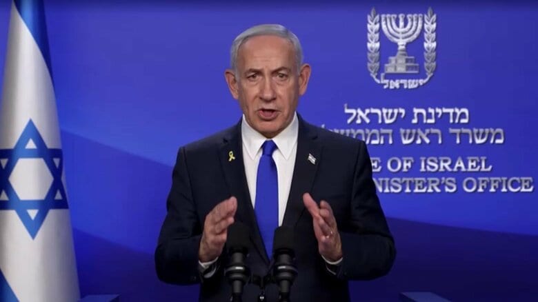 軍事作戦の開始を発表したイスラエルのネタニヤフ首相（2025年6月13日）