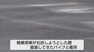 新富町の国道10号　バイクと軽乗用車が衝突　バイクを運転していた20歳男性が死亡