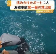 「助けるしかない」沈みかけたボートに人　カメラが捉えた“海難事故”間一髪の救出劇　携帯水没で助け呼べず30分漂流　福井・美浜町