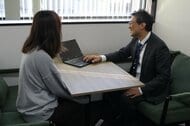 障がい者向けサテライトオフィス運営ワークスバリアフリーの利用者アンケート。利用者満足度と継続就業意向 共に5点満点中4.5。定着と活躍を支える伴走型支援。