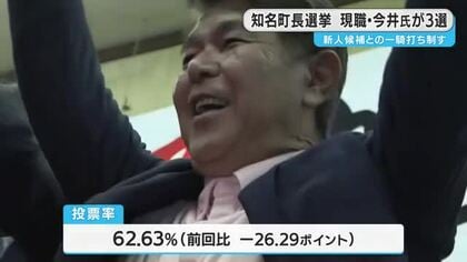 沖永良部島　知名町長選挙　現職の今井氏が３期目の当選・鹿児島