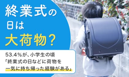 【終業式の日は大荷物?】53.4%が、小学生の頃「終業式の日などに荷物を一気に持ち帰った経験がある」