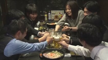 終着駅まで寝過ごし“立ち寝”する男性も　“4年ぶり”の本格的な忘年会で“泥酔”多発　にぎわう飲食店からはうれしい悲鳴
