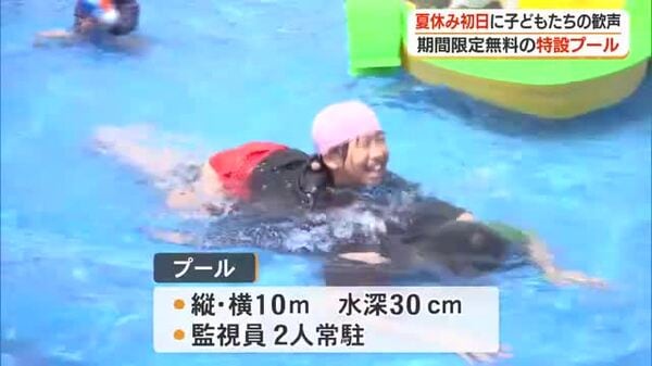 夏休み初日・特設プールに子どもたちの歓声【高知】｜FNNプライム