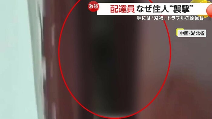 部屋に侵入しようとしていた男(中国SNSより)