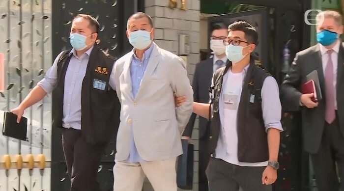 2月5日現在保釈されていない黎智英氏