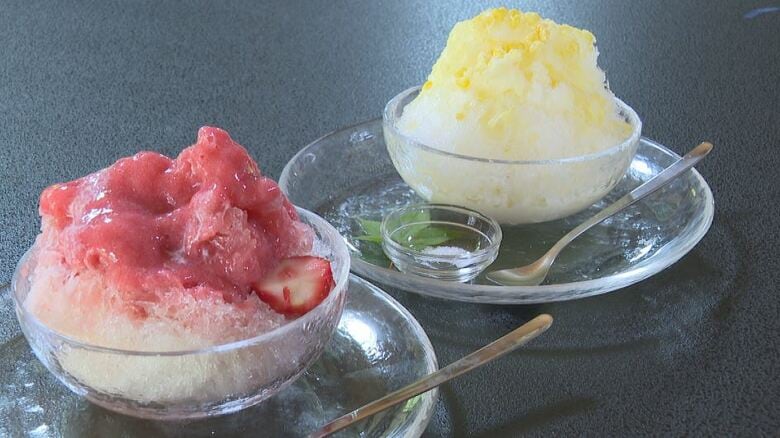 “トウモロコシ”のかき氷も　長野・安曇野に「かき氷専門店」がオープン　 特産の「夏秋イチゴ」に、伏流水を使った氷　移住夫婦が10月まで提供予定「土地の恵みを味わって」｜FNNプライムオンライン