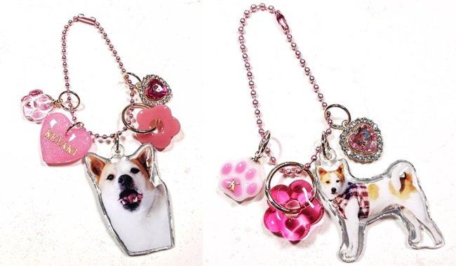 肉球のモチーフもかわいいキーホルダー（sykさん作）