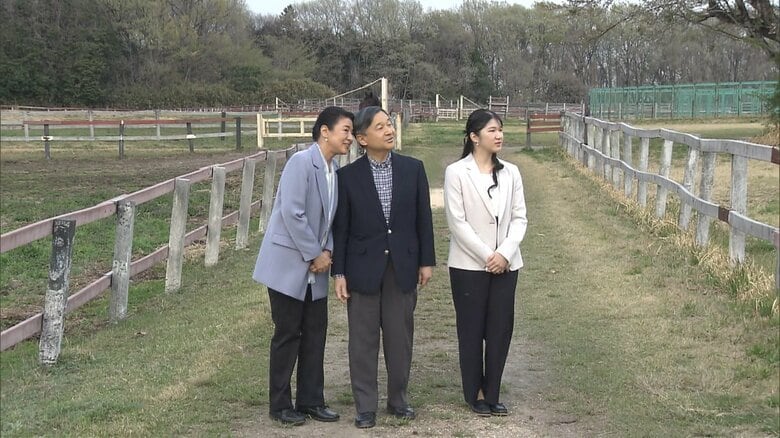 桜をご覧になっていた陛下と、馬の姿を追いかけていた皇后さまの頭がぶつかるハプニングが