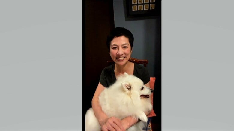 インスタライブには愛犬も登場。様々な角度からアピールしたが…（蓮舫氏のインスタグラムより）