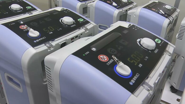 酸素濃縮器に国や自治体から注文が殺到している