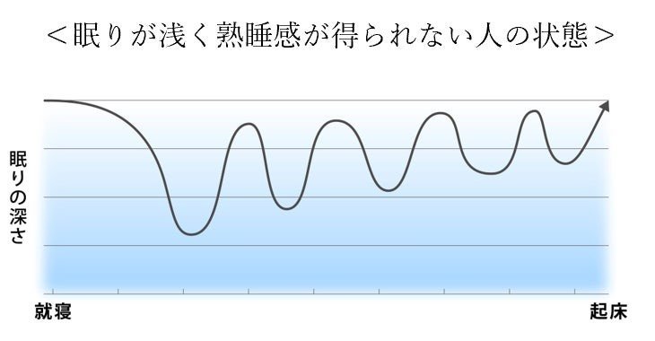 眠りが浅く、熟睡感が得られない人の状態（提供：一般社団法人ウェルネス総合研究所）