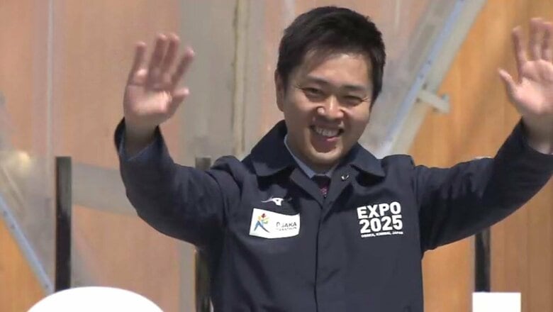 無料招待の子供たちを出迎える吉村知事　4月14日