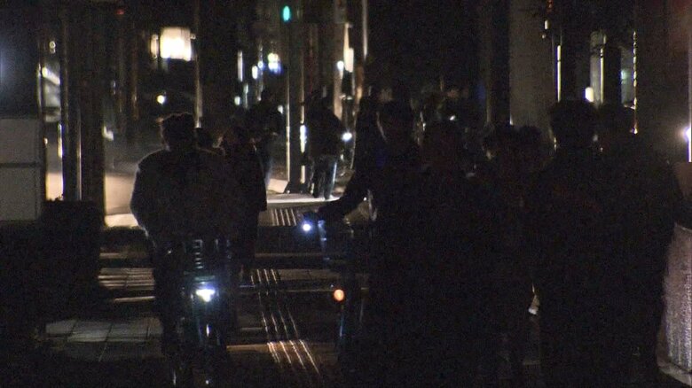 2011年3月11日夜 仙台市内は街灯も消えた