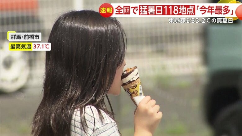 暑さの中、猛ダッシュする女の子のお目当てはアイスクリームだった