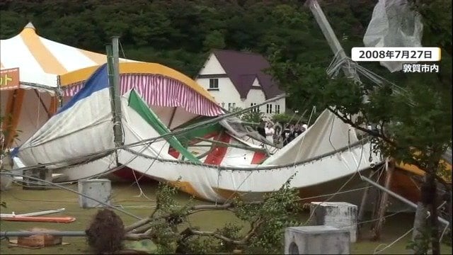 2008年7月、死者1人が出た敦賀の突風被害