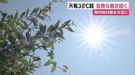 天竜38℃超　午前11時時点でグングン気温上昇中　危険な暑さ続く　熱中症対策を万全に